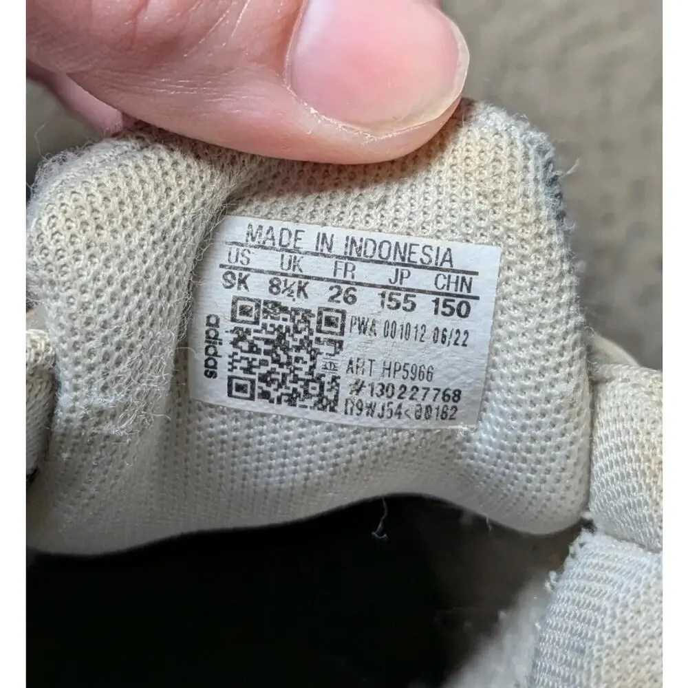 Adidas Grand Court 2.0 Toddler Kids Shoes Size 8.5K White Tortoiseshell HP5966